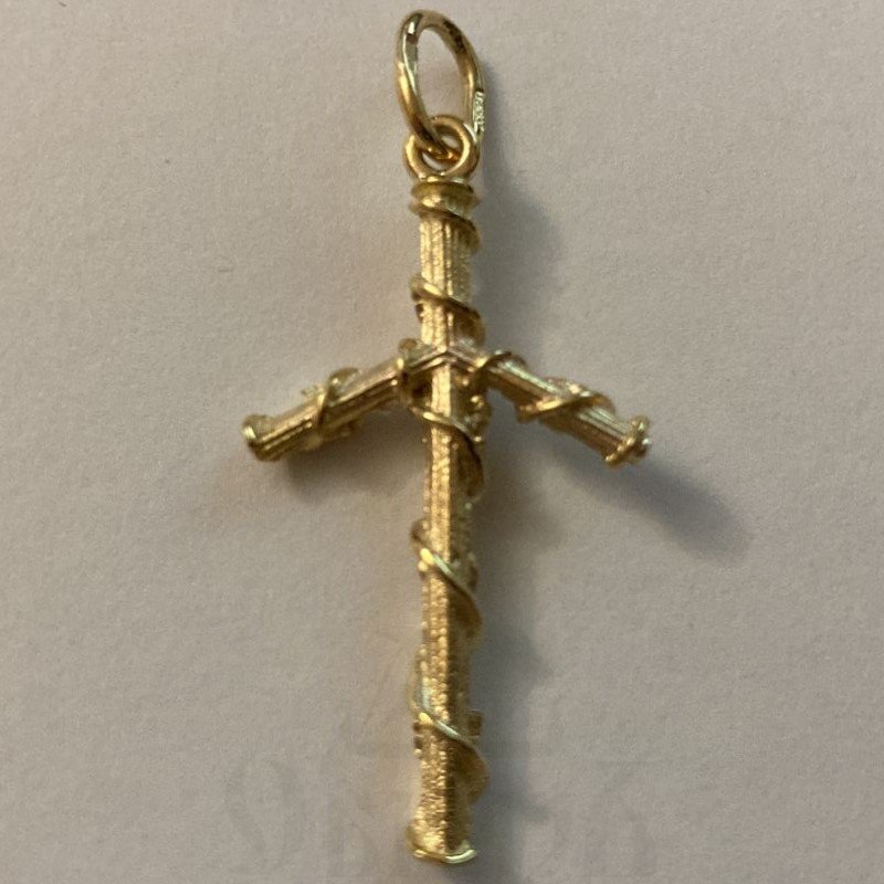 грузинский крест святой нины, золото 585 пробы желтое (арт. 807-з5ж)