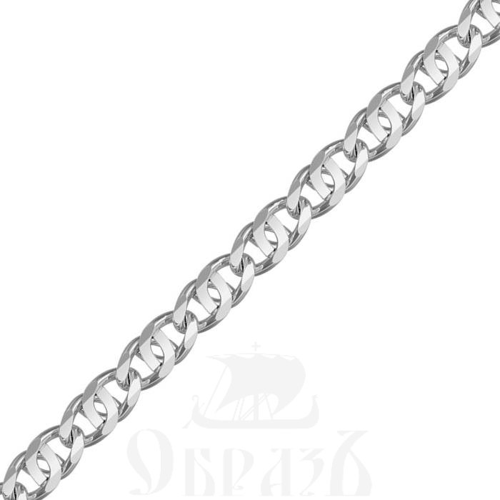 цепь плетение "окио ди перниче" серебро 925 пробы с родиевым покрытием (арт. нц 22-050-3 d0,80)